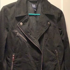 Gap Moto Black Jean Jacket